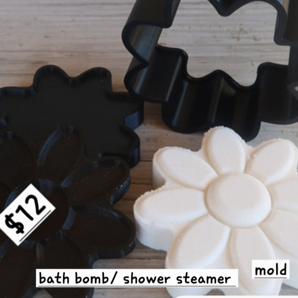 Black Flower Bath Bomb Mold